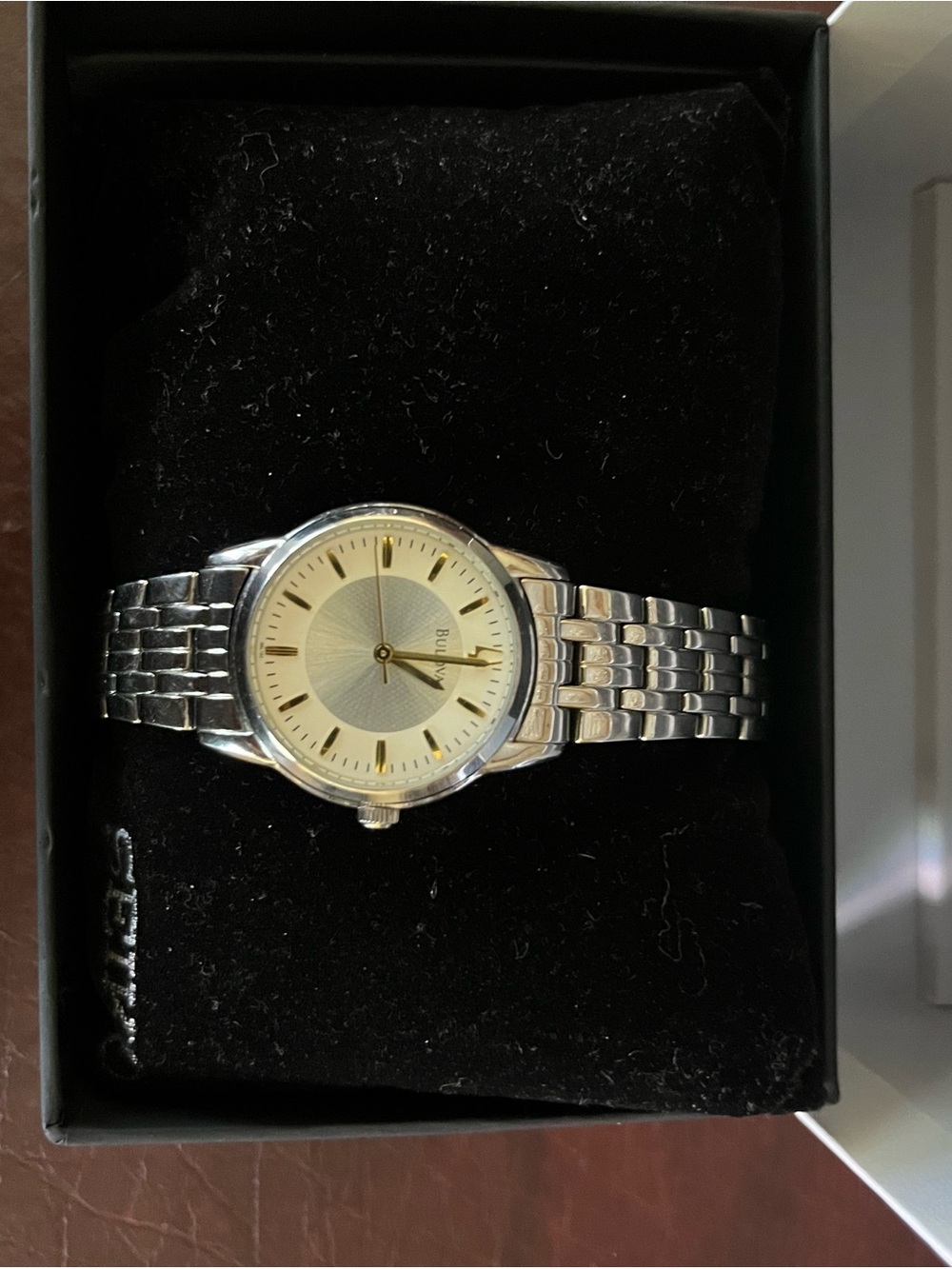 Bulova Silver and Champagne Two-Tone Bracelet Watch